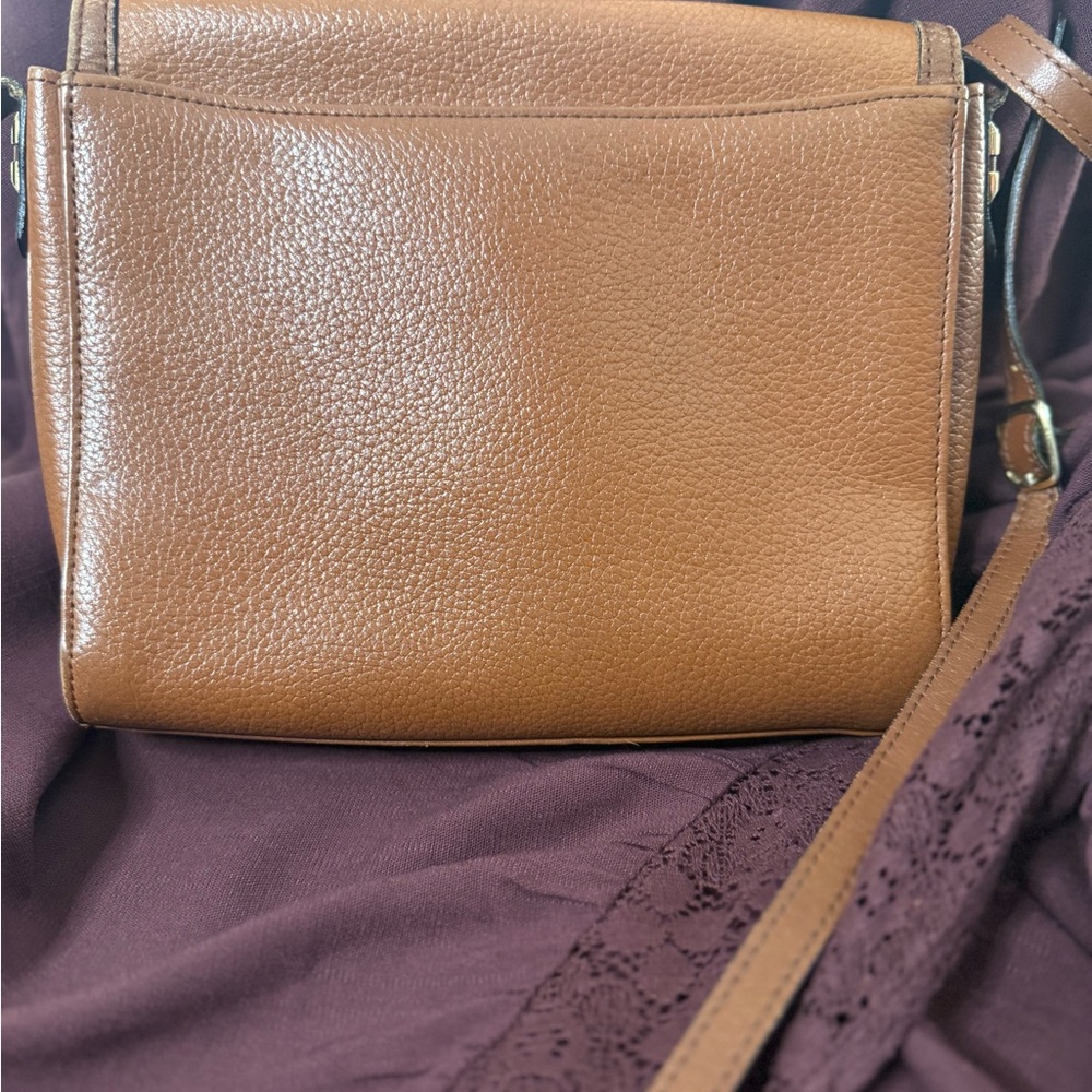 Vintage BurberryTan Leather Crossbody Bag - Picture 5 of 10
